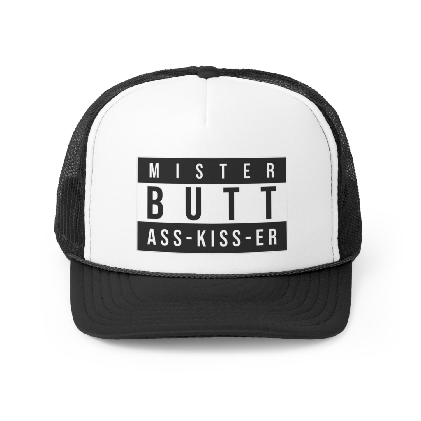Mister Butt Ass Kiss -er Trucker Caps, LGBTQIA, Gay, Lesbian, Pride, Equality, Flag, Rainbow